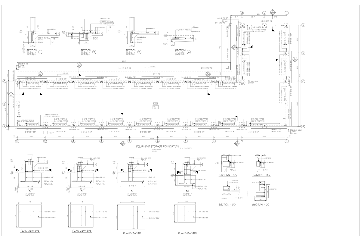 Equipment Storage Foundation - Rebar Detailing