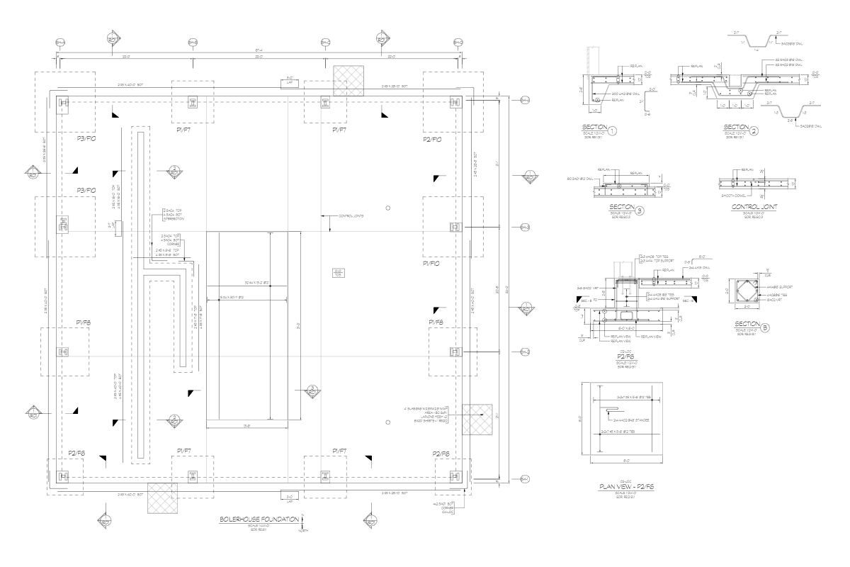 Foundation Detailed Sections - Rebar Detailing