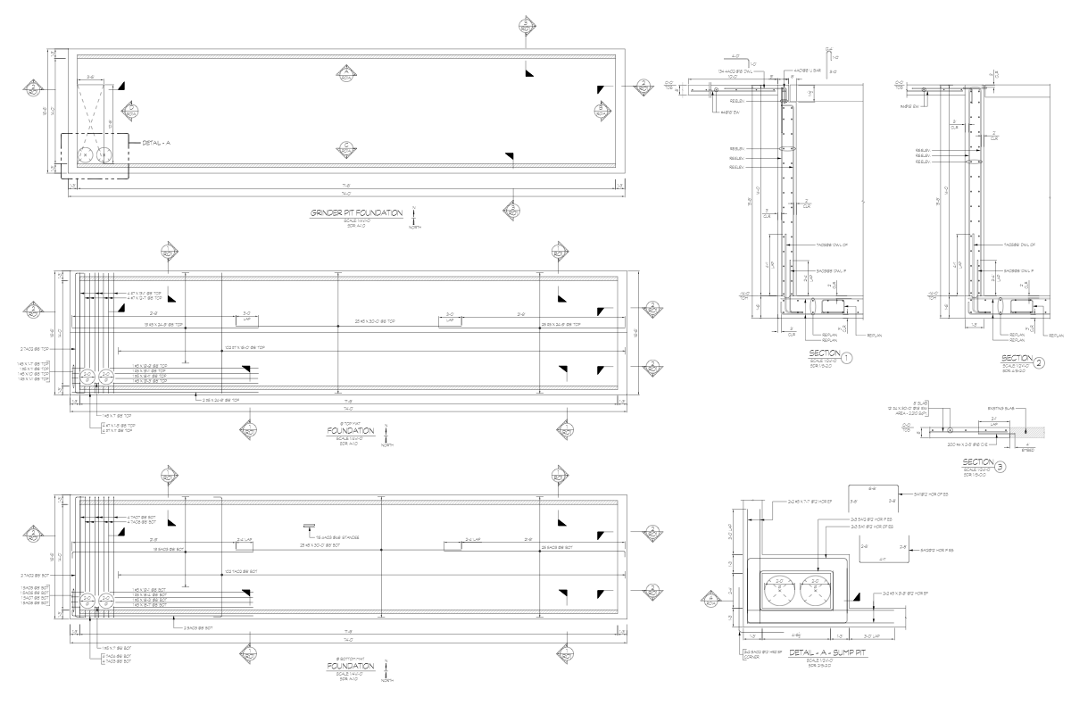 Grinder Pit Foundation - Rebar Detailing