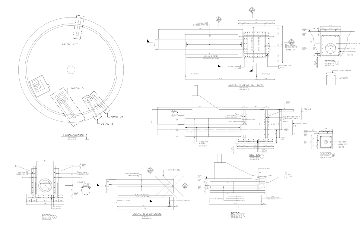 Pipe Encasement - Rebar Detailing
